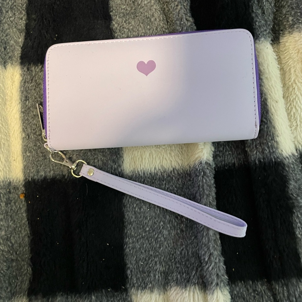 Purple Heart Wristlet Wallet